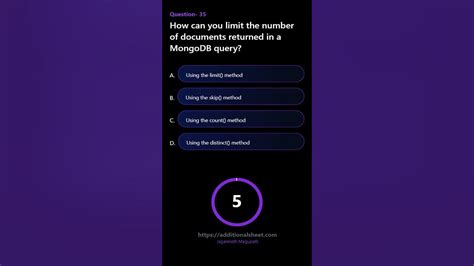 MongoDB limit: Specifying the Number of Returned Documents.